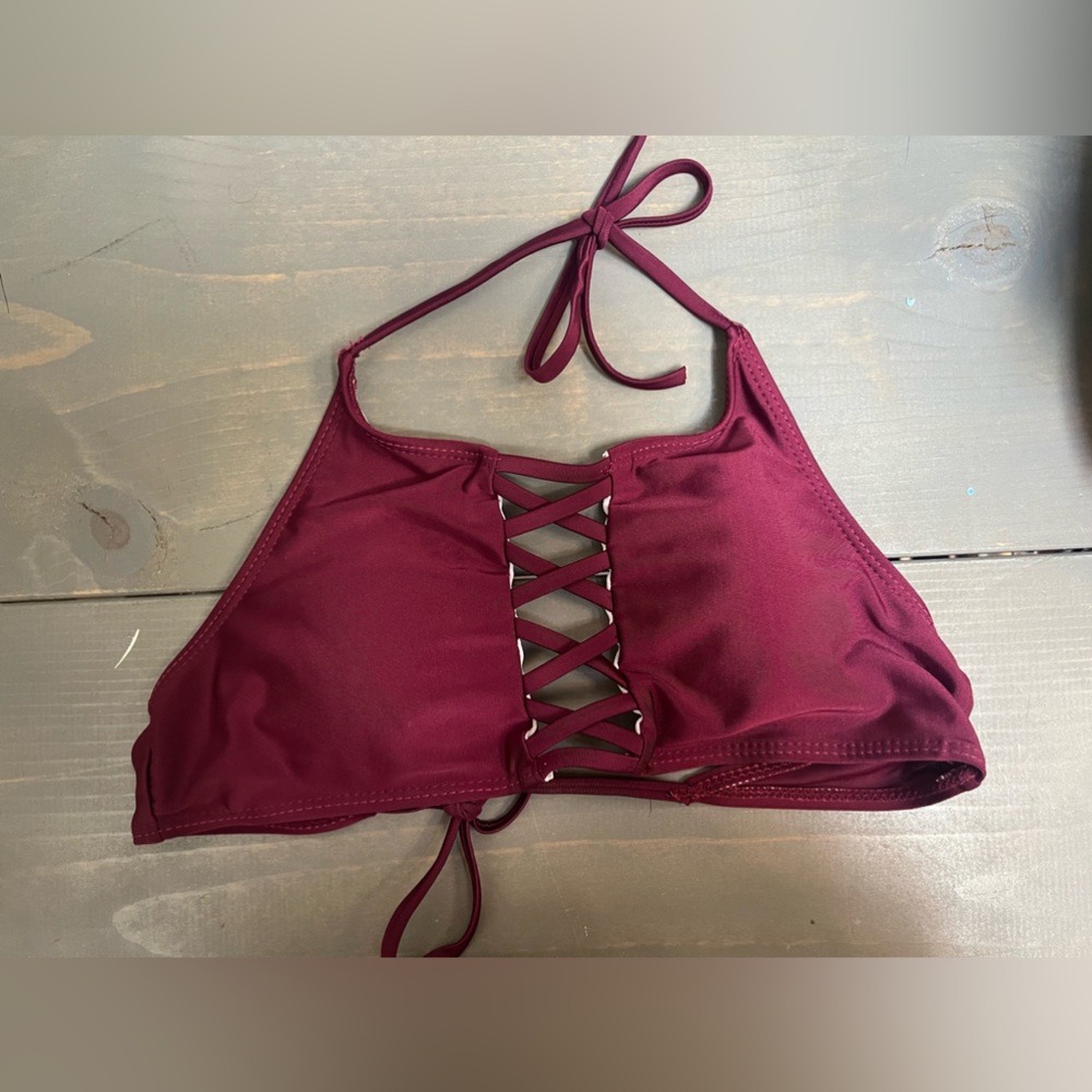 magenta/ purple bathing suit top